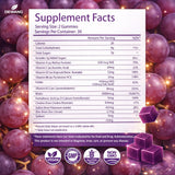 DEWANG Biotin Gummies goût raisin, plaisir quotidien sans sucre ajouté.