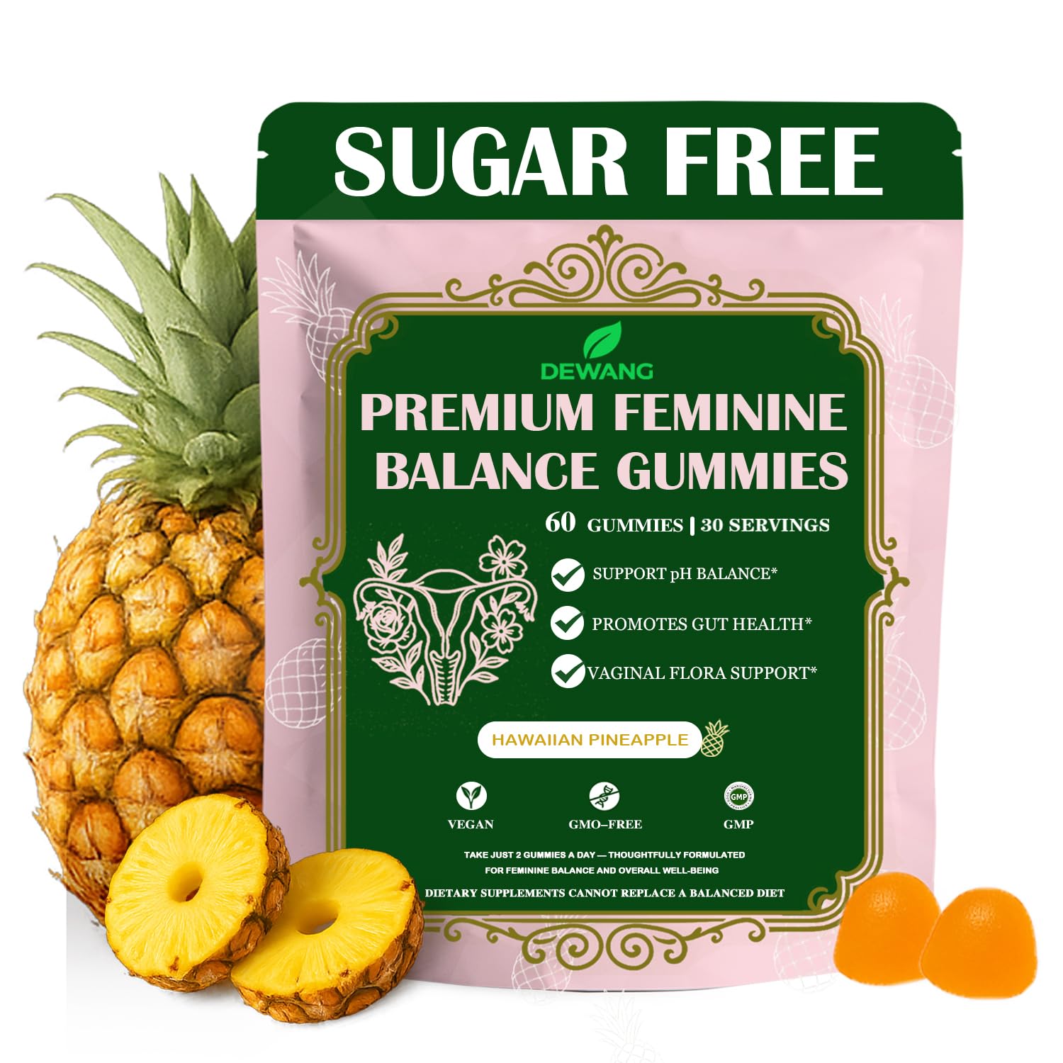 Gommes DEWANG saveur ananas naturelle – expérience sensorielle à chaque bouchée.