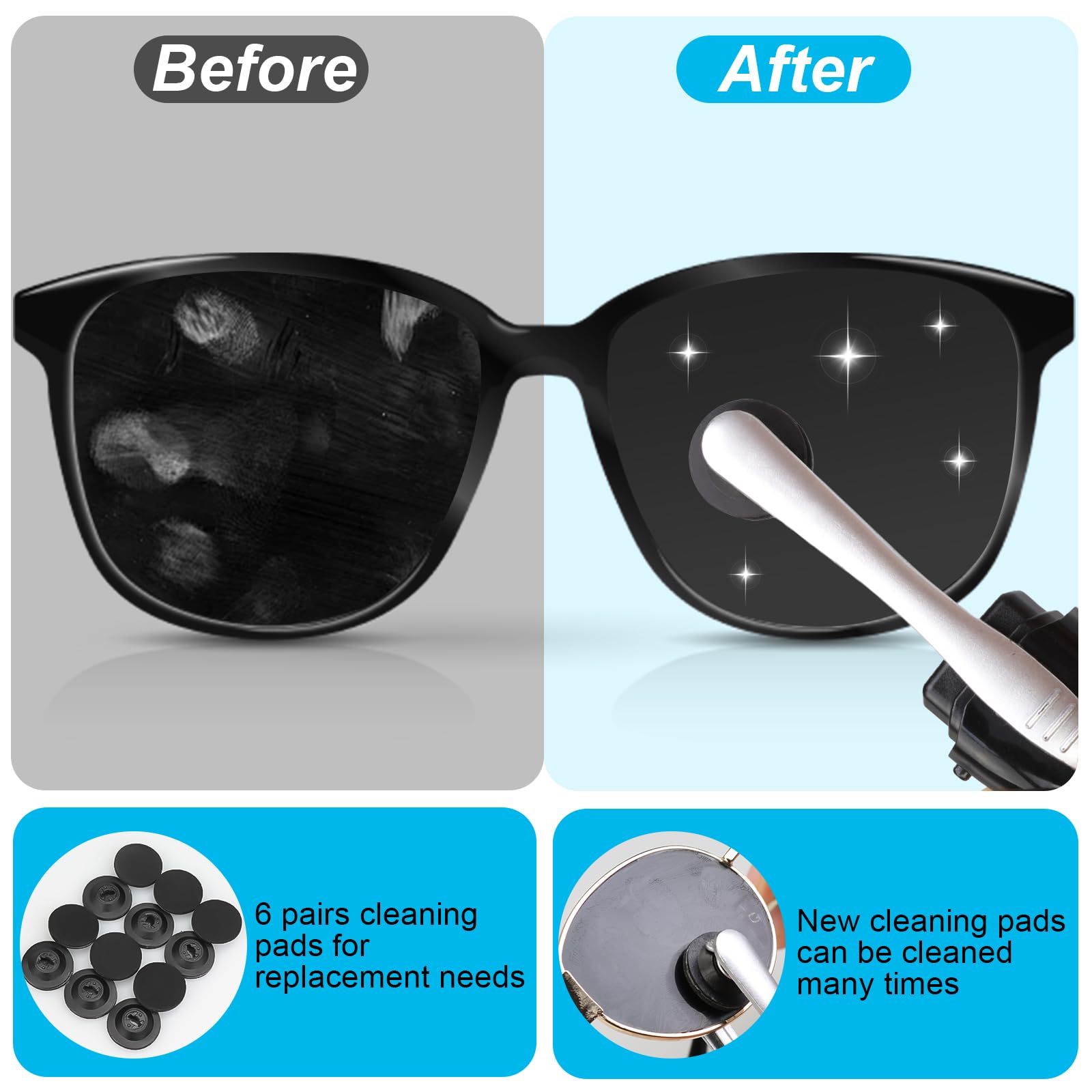 Paires de remplacement Dexspoeny pour lunettes, usage quotidien.