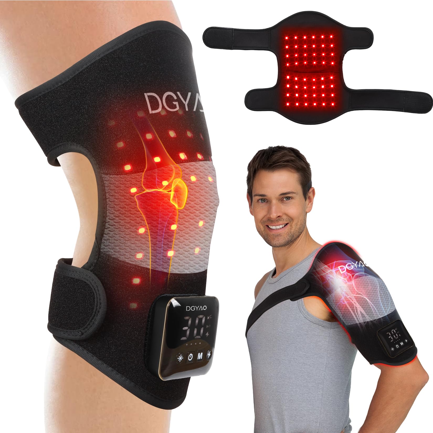Genou DGQY bande lumiere 660nm et infrarouge 850nm pour soutien musculaire