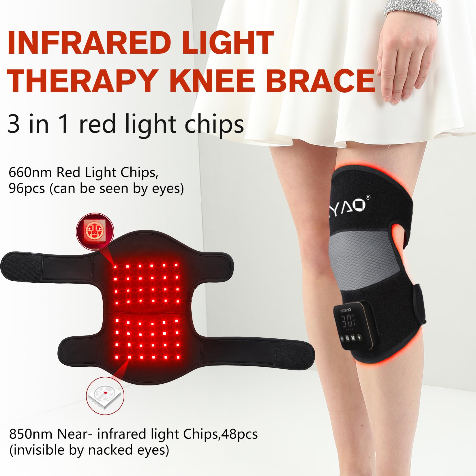 Minuteur reglable et reglages lumineux DGQY pour therapie flexible