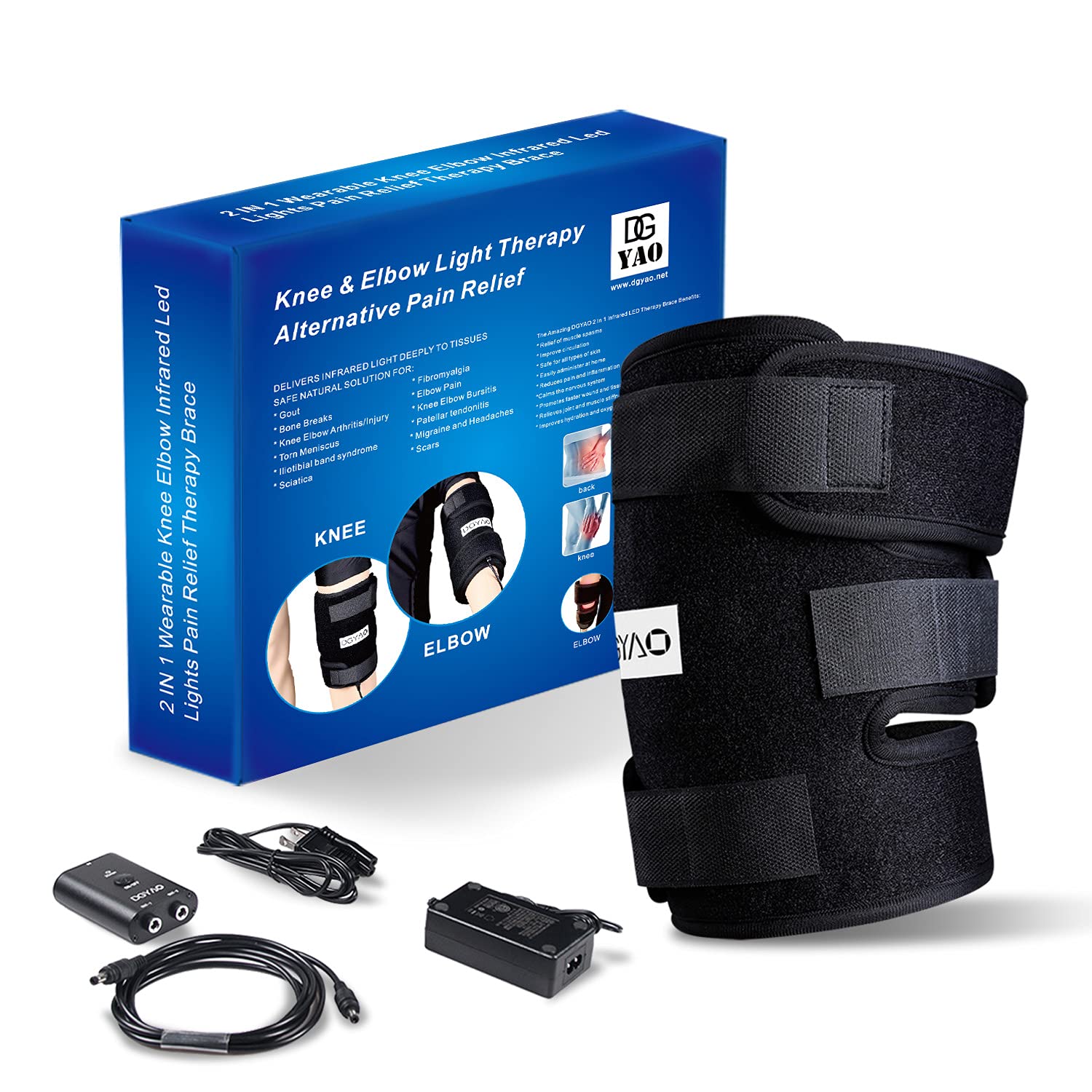 DGXINJUN wrap coude infrarouge 880nm pour soulager les douleurs articulaires.