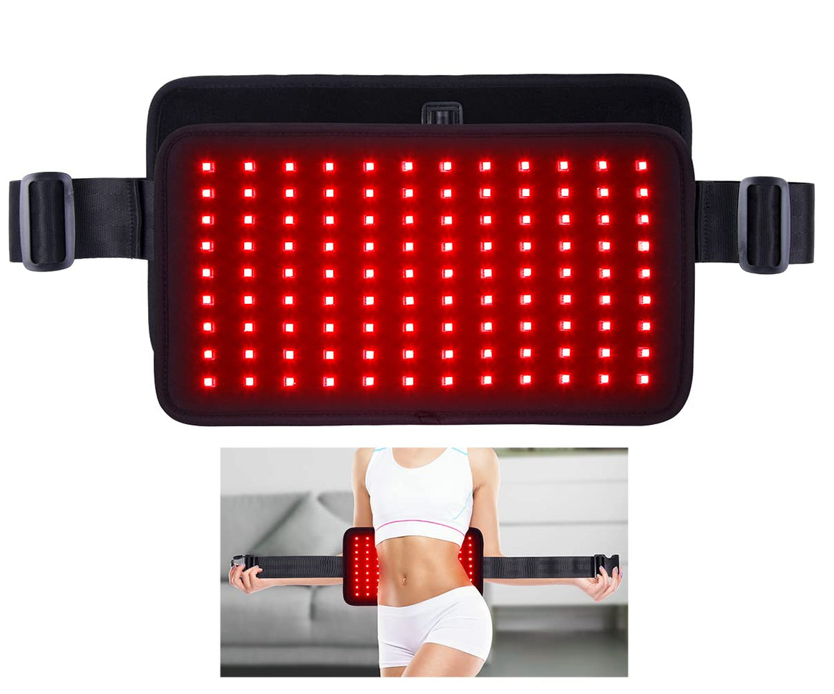 La Ceinture DGYAO en lumière rouge et infrarouge avec mode pulsation pour zones douloureuses.