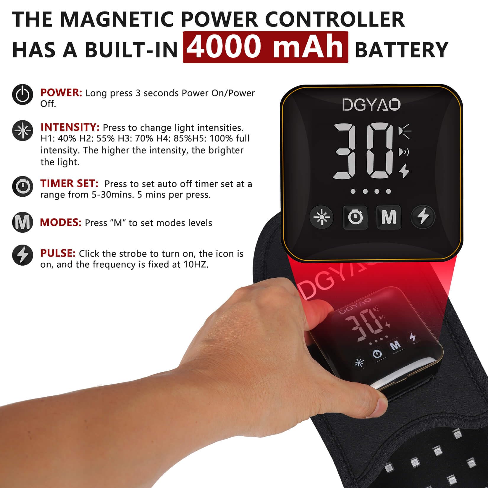 Batterie detachee D MAX 4000mAh pour utilisation sans fil prolongee.