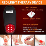 Pied DGYAO en enveloppement thérapeutique, lumière rouge et infrarouge pour un confort ciblé.