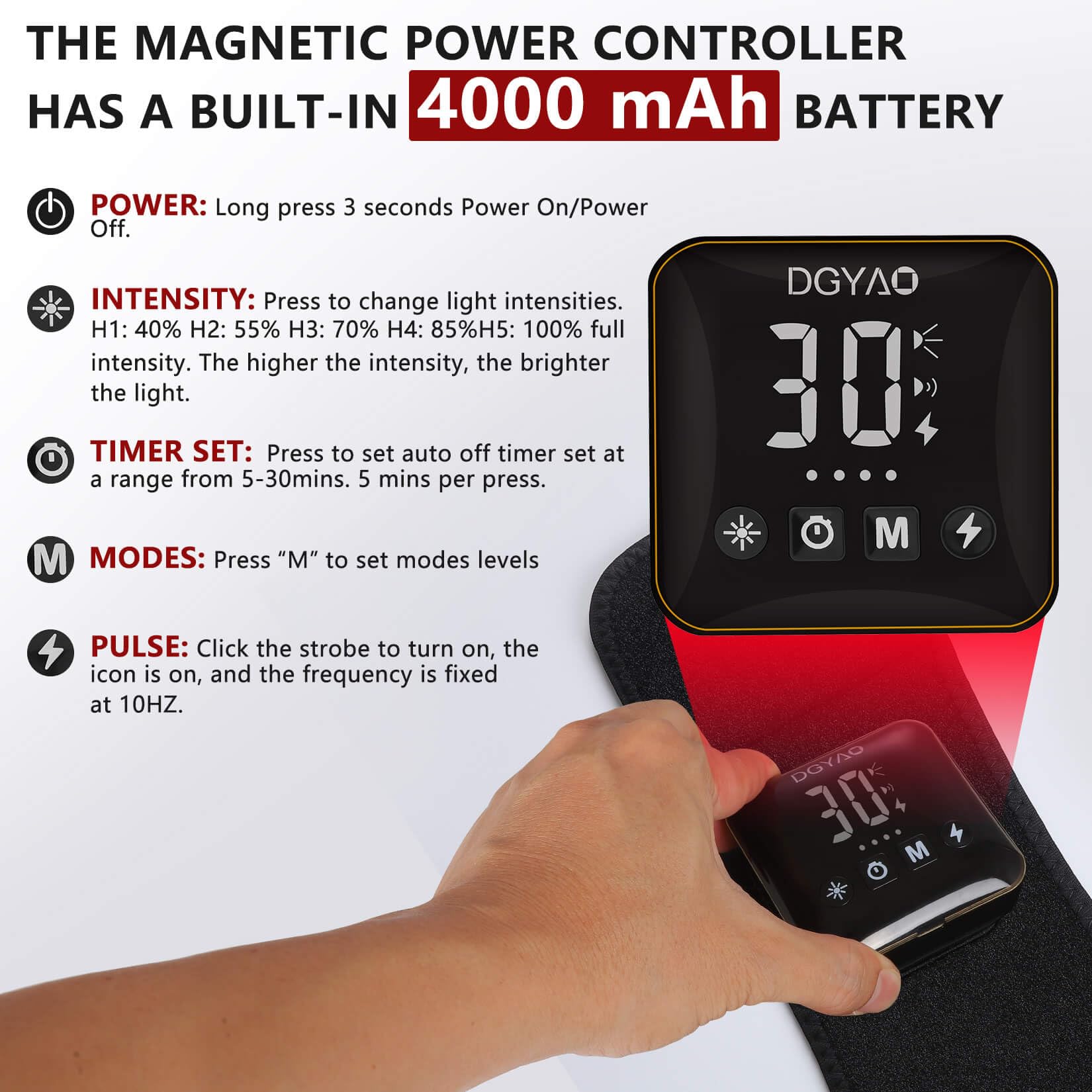 DGYAO pulsation 10 Hz pour une thérapie avec pénétration douce