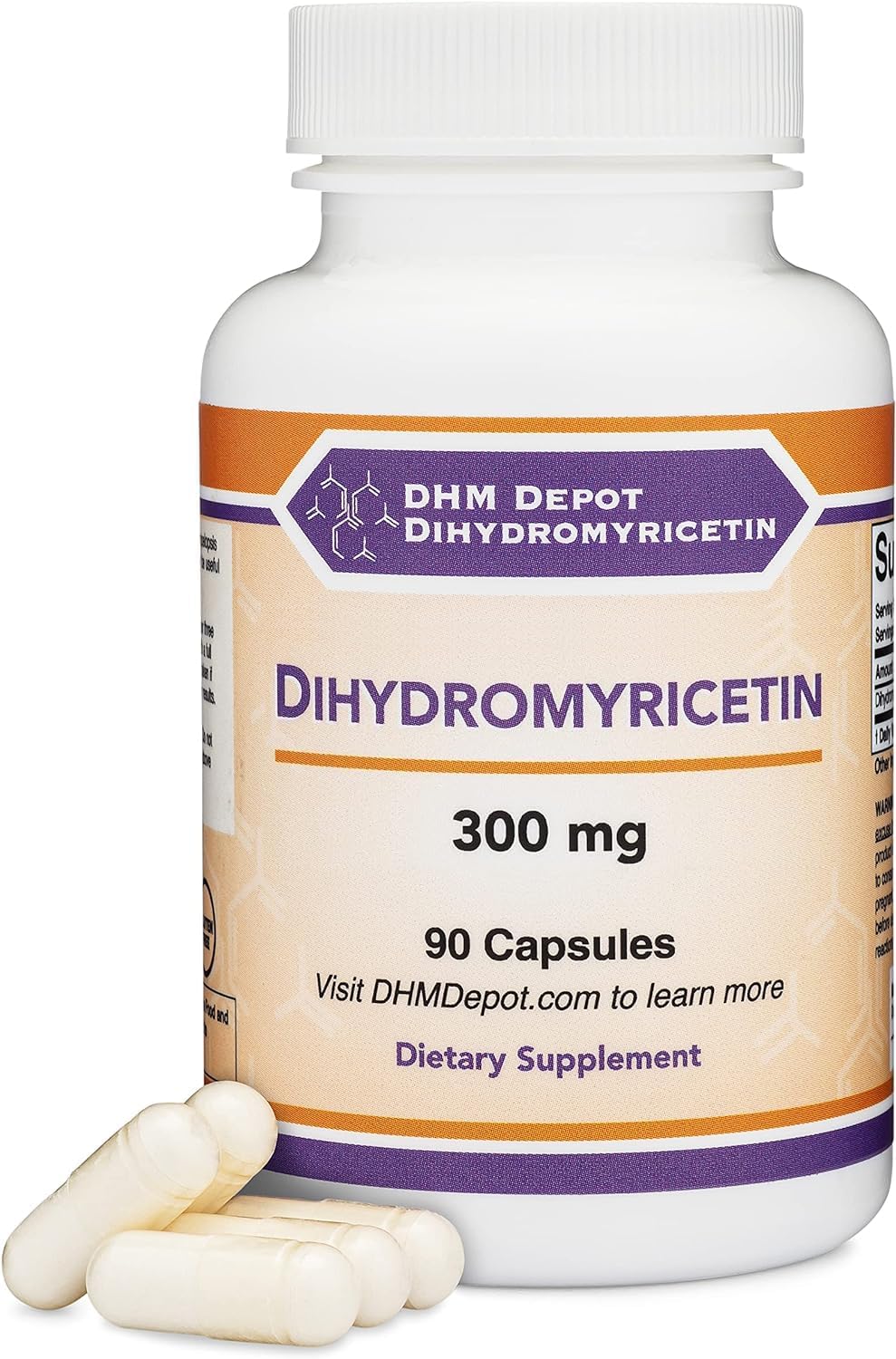 DHM Depot Dihydromyricetin - Bouteille ensemble, soutien hépatique potentiel.