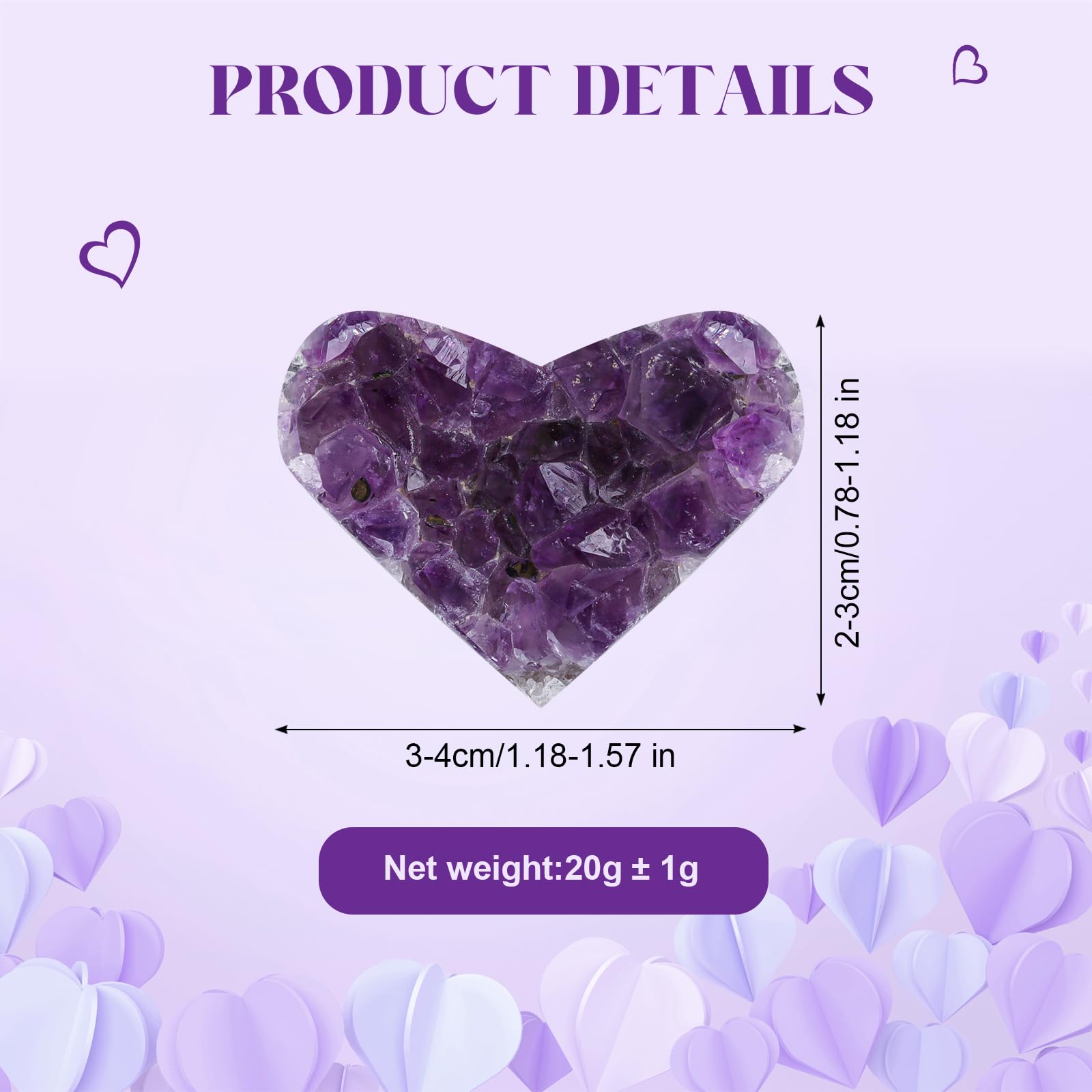 Coffret cadeau Dhthdrh en améthyste, parfait pour offrir et décorer.