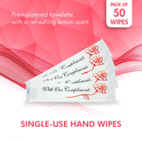 Lingettes Diamond Wipes emballage individuel pratique en voyage.