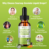 DIAOLAI Graviola: étiquette lisible sur flacon, produit végan et sans alcool.