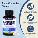 DIATMOON Magnésium Glycinate – gros plan, capsules discrètes et faciles à prendre.