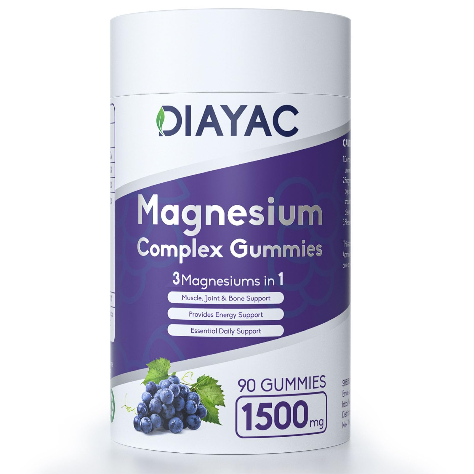 Tableau nutritionnel clair DIAYAC magnésium, aide pratique pour suivre les habitudes.