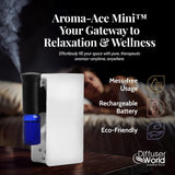 Aroma-Ace Mini DIFFUSER WORLD design bois-grain élégant pour salon