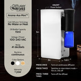 Aroma-Ace Mini DIFFUSER WORLD nebulisation par atomiseur pour huiles essentielles