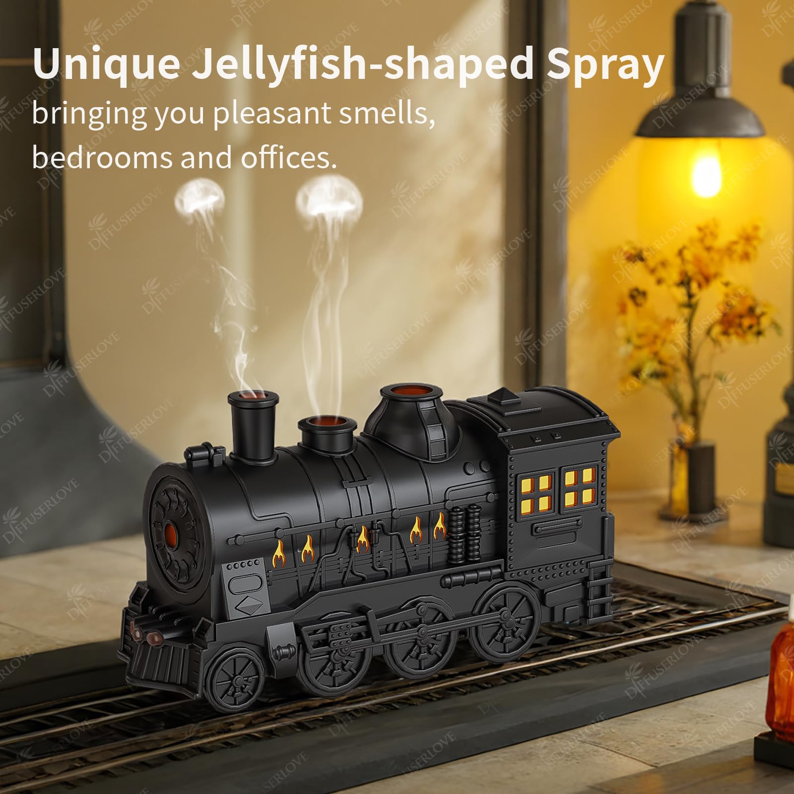 Diffuserlove Ambiance brume froide, humidificateur discret pour chambres et bureaux.