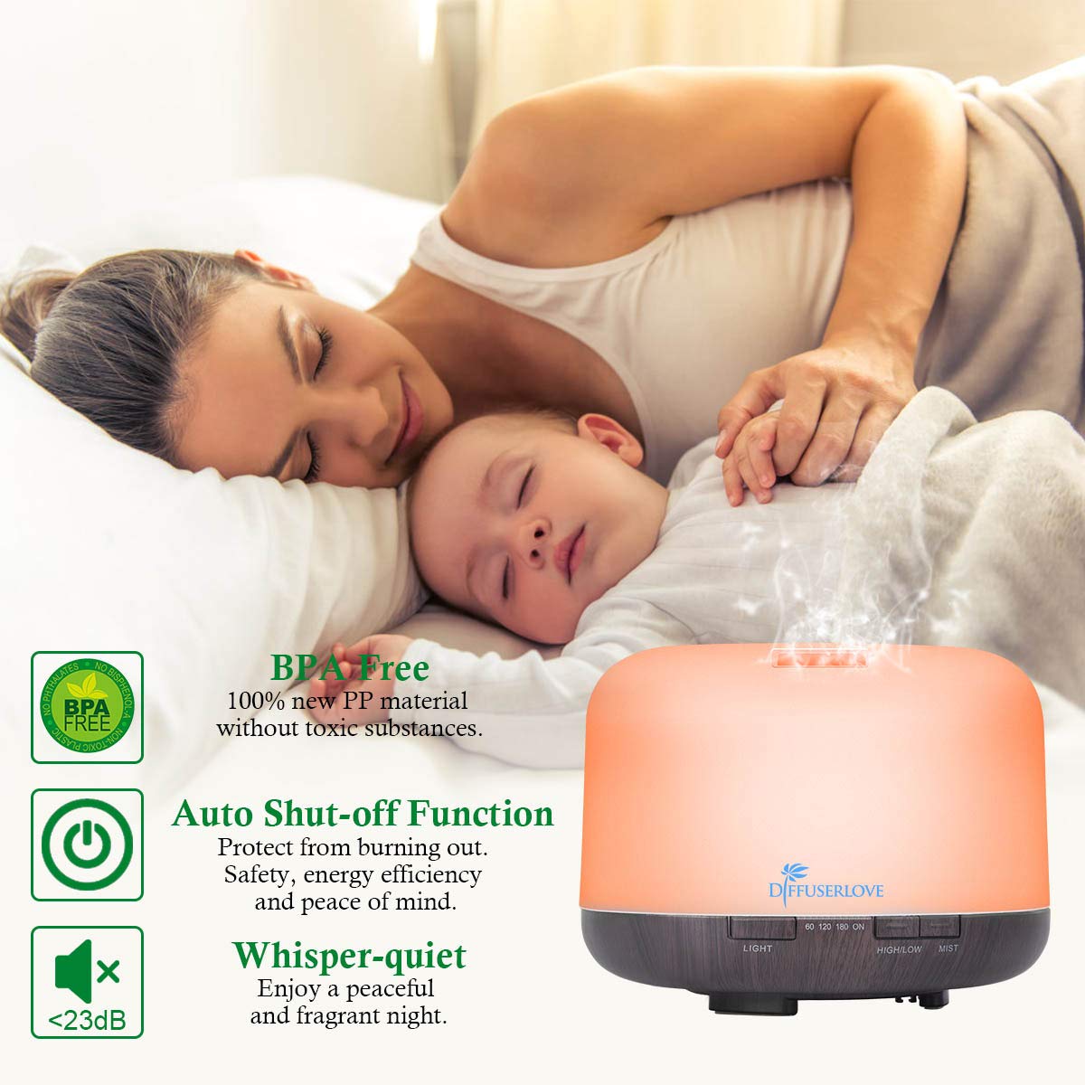 Diffuserlove télécommande: réglages faciles à distance.