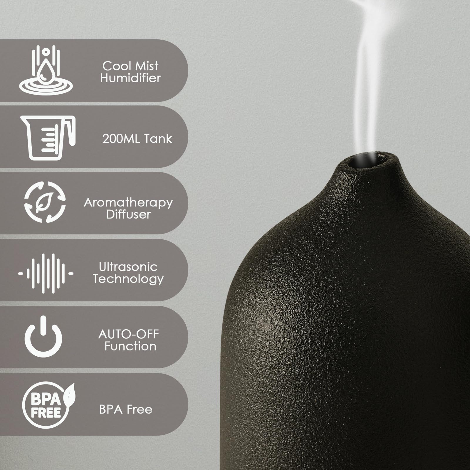 Diffuserlove diffuseur ambiance sept couleurs lumineuses pour créer l'atmosphère.