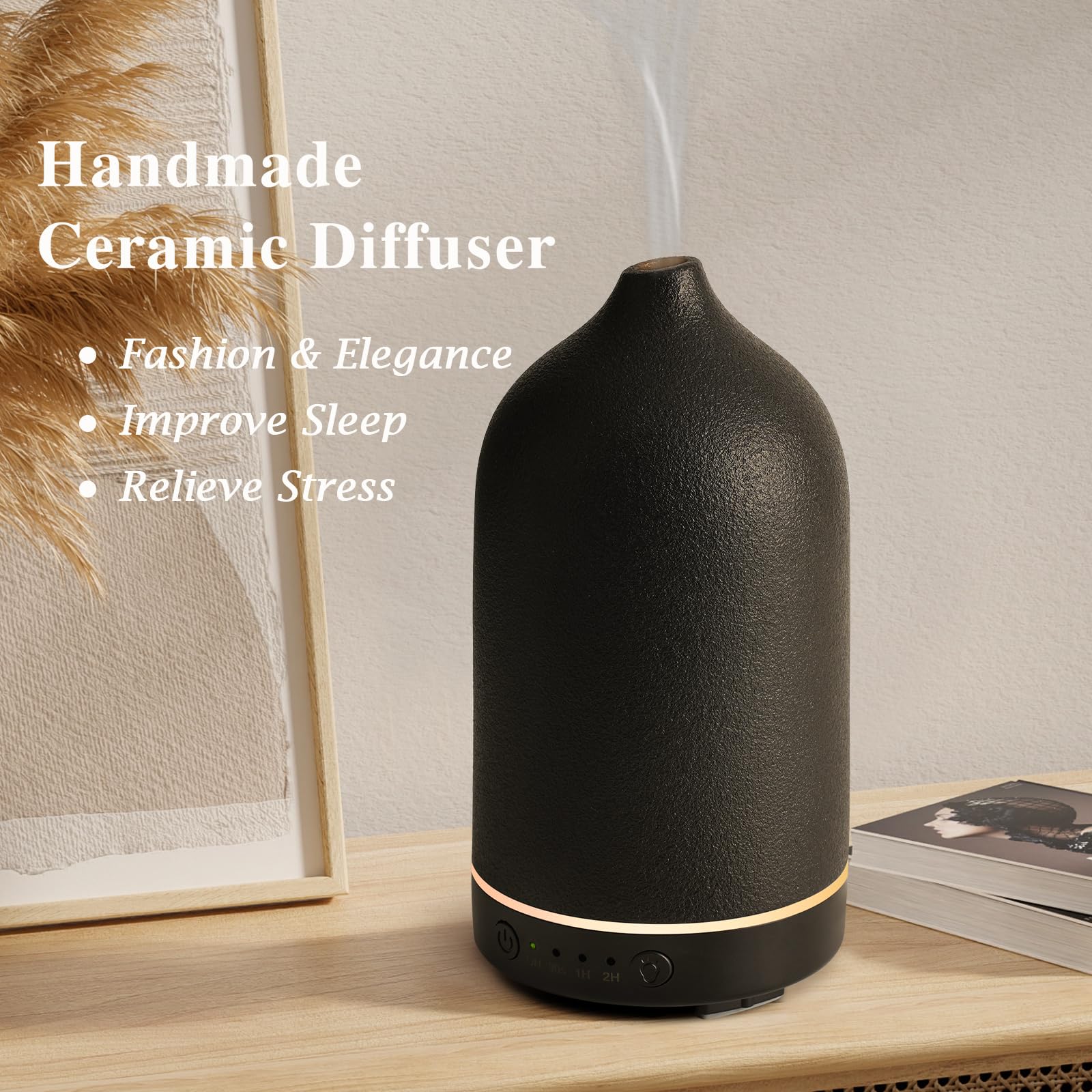 Diffuseur Diffuserlove en céramique avec couvercle artisanal, allure sophistiquée.