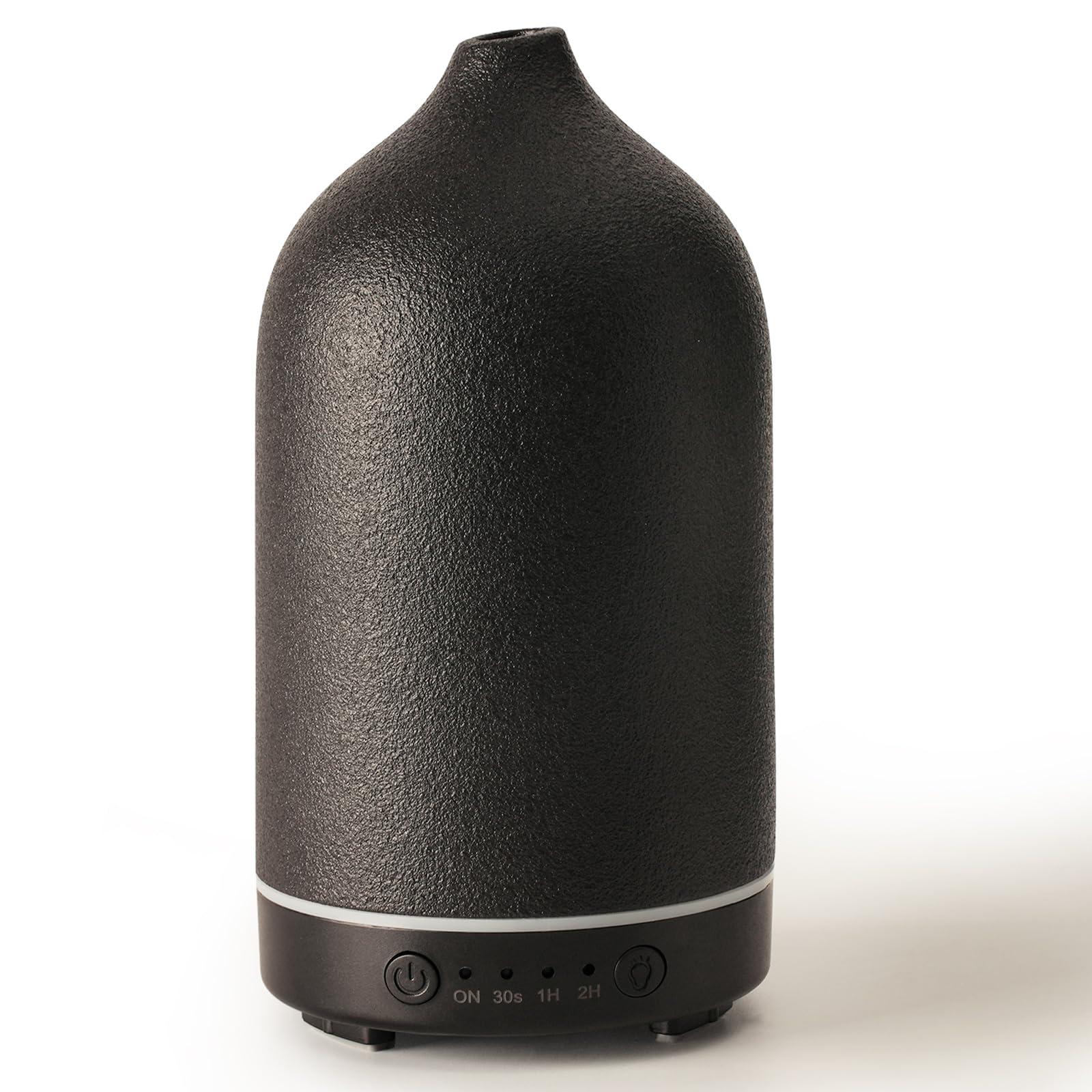 Diffuserlove diffuseur en céramique noir sur socle, design élégant pour salon.