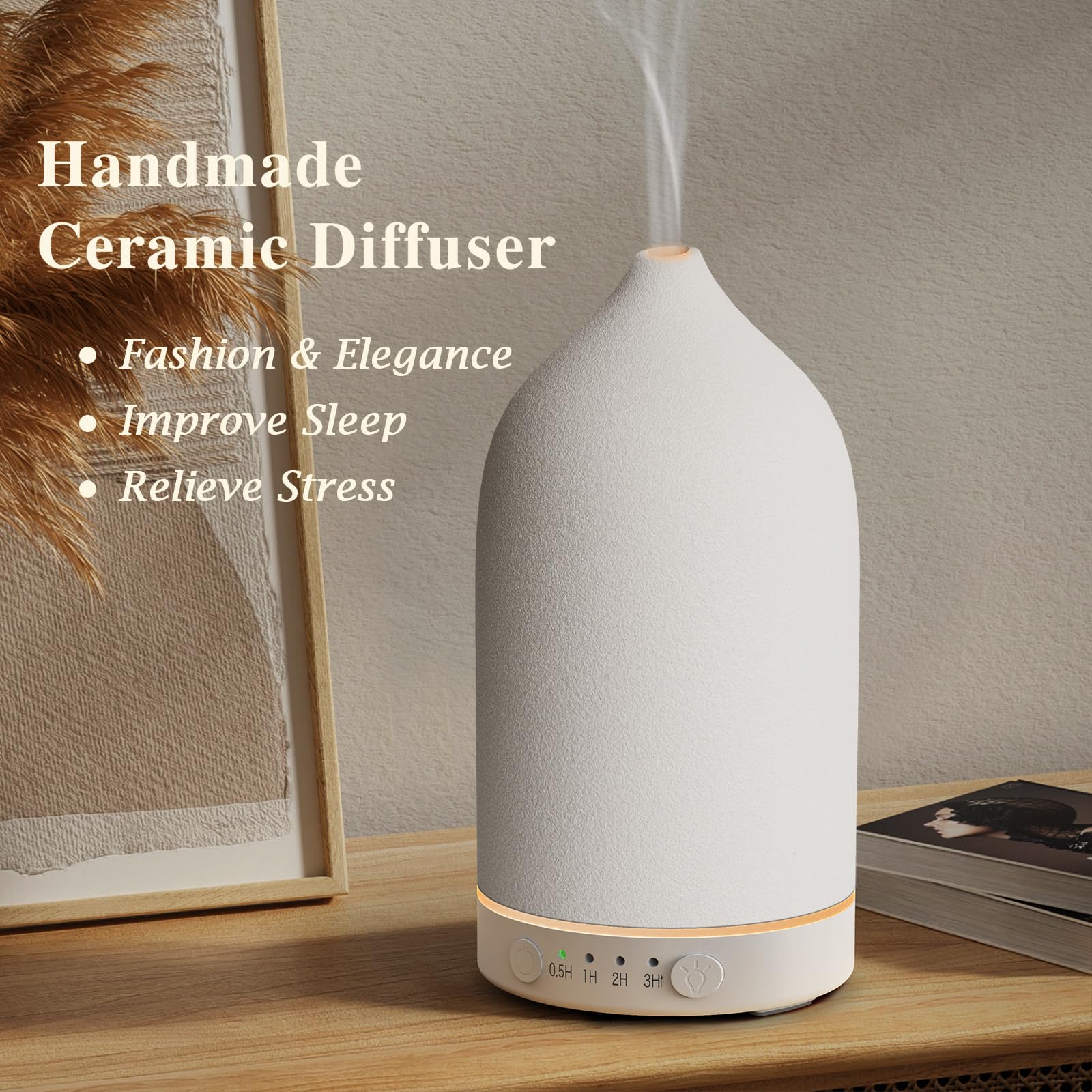 Diffuserlove Diffuseur ceramique sur table: idéal bureau pour relaxation.
