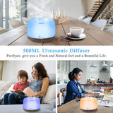 Diffuserlove lumière LED 7 couleurs: ambiance personnalisable selon l'humeur.