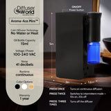 DIFFUSER WORLD Batterie Rechargeable, autonomie sans fil pour aromathérapie nomade
