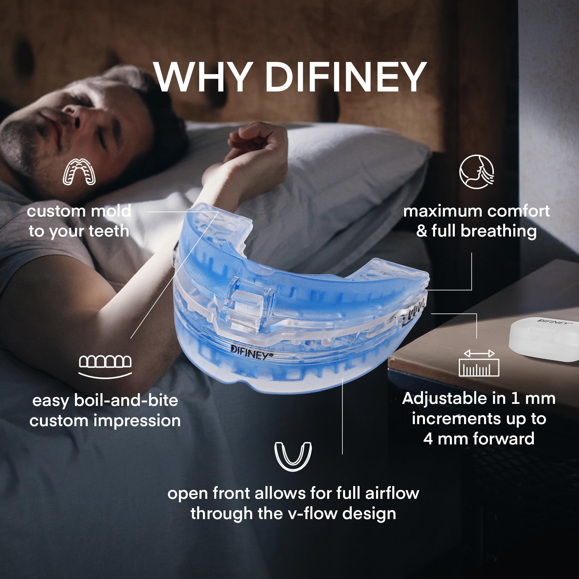 Difiney: confort adapté homme et femme pendant le sommeil.