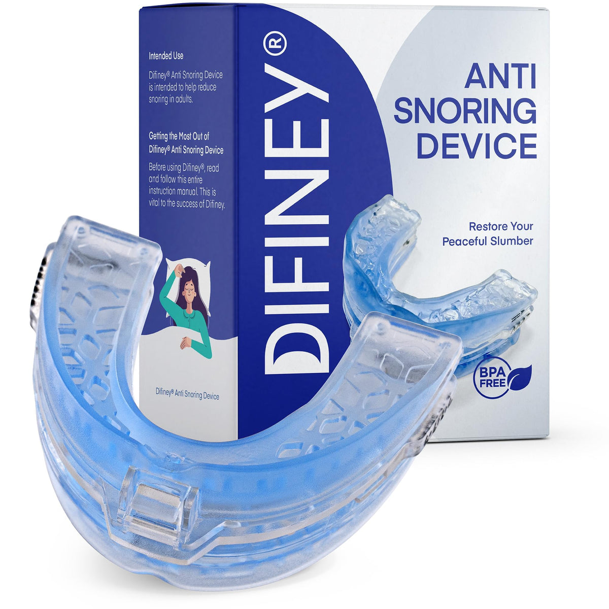 Difiney: étui compact pour voyage avec l'appareil anti-ronflement.