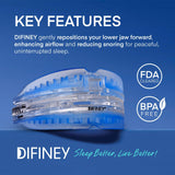 Difiney: réglage 1–6 mm pour ajustement personnalisé.