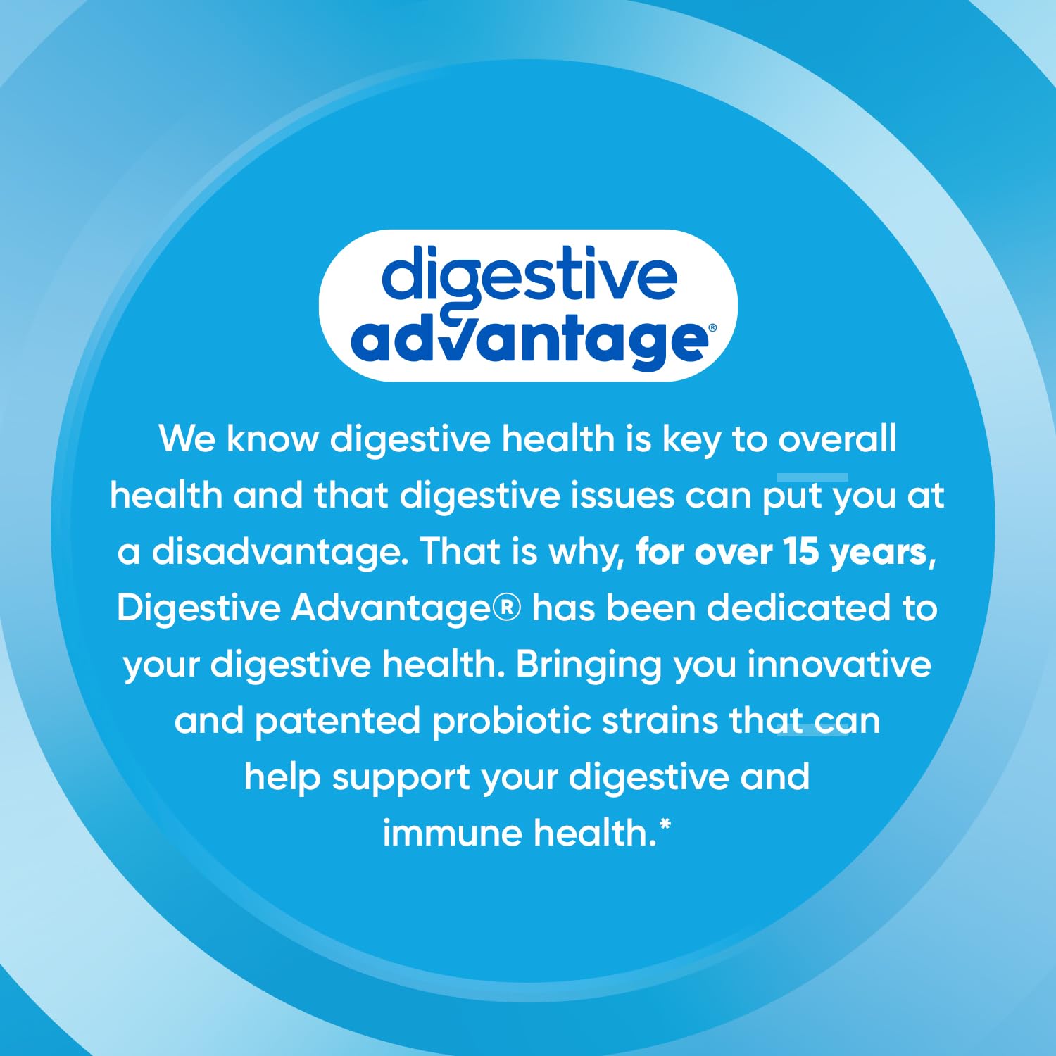 Sans arômes artificiels, goût naturel des gommes Digestive Advantage.