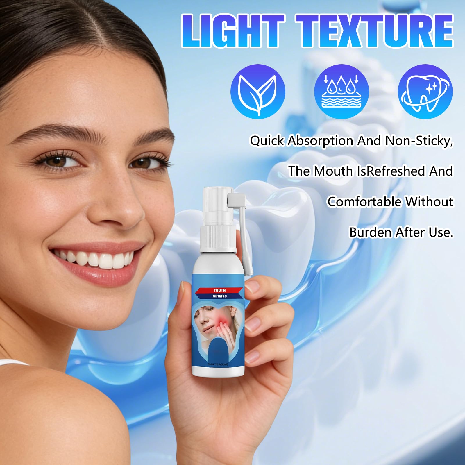 Diinou 2Pack Tooth Relief spray — arôme menthe camomille, expérience aromatique douce