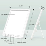 DIKAKO lampe thérapie, trois températures de couleur pour ambiance travail ou détente.