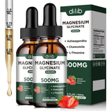 Dilib glycinate de magnésium gouttes: bouteille pratique pour une utilisation quotidienne et calme.