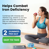 Gummies-fer dilib sans sucre ajouté et sans allergènes majeurs.