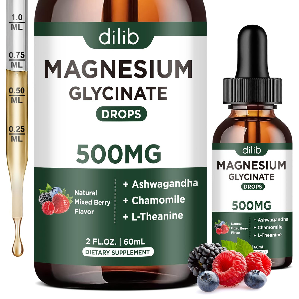 dilib glycinate magn%C3%A9sium gouttes sous langue absorption rapide