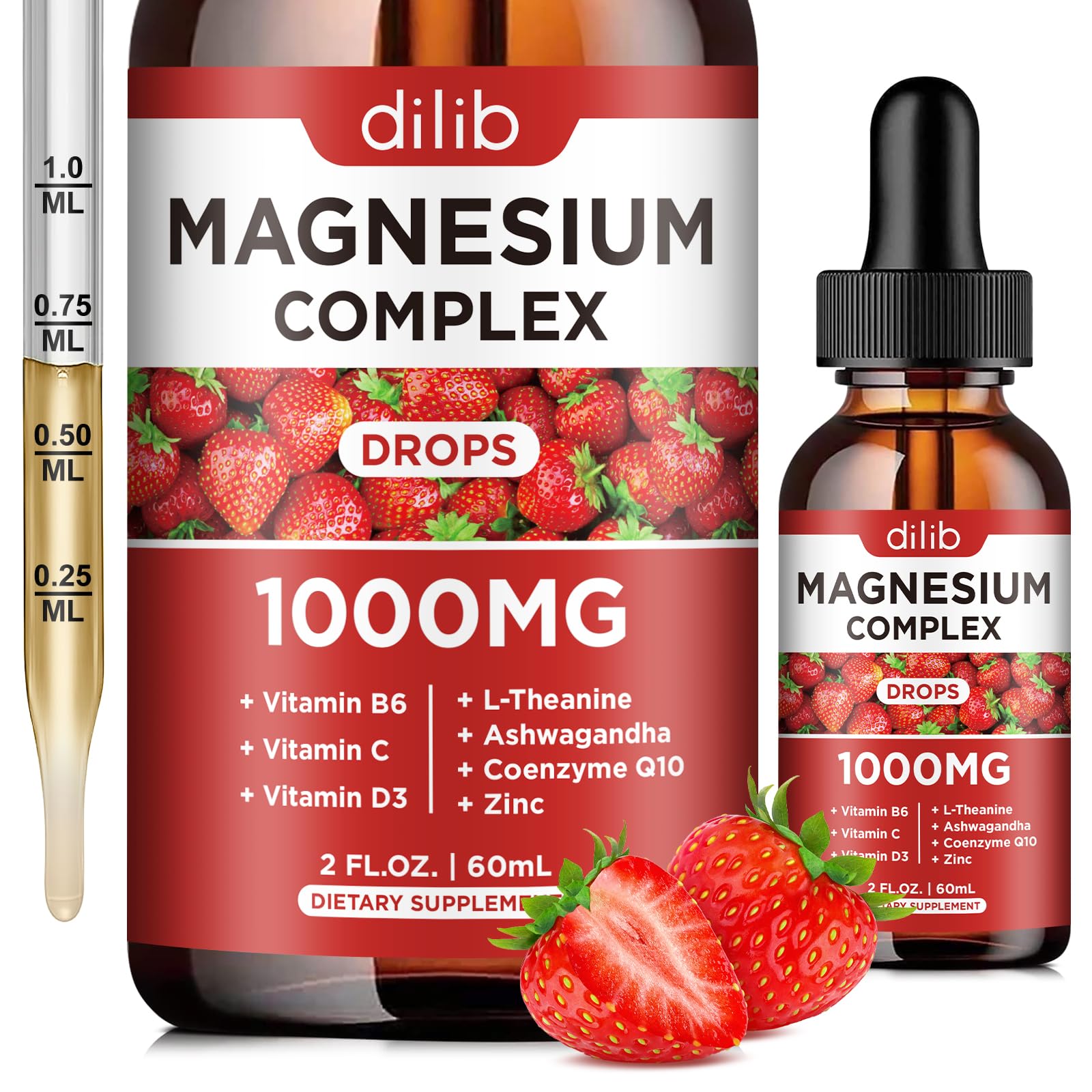 Dilib Triple Magnésium Complex, flacon, soutien bien-être quotidien