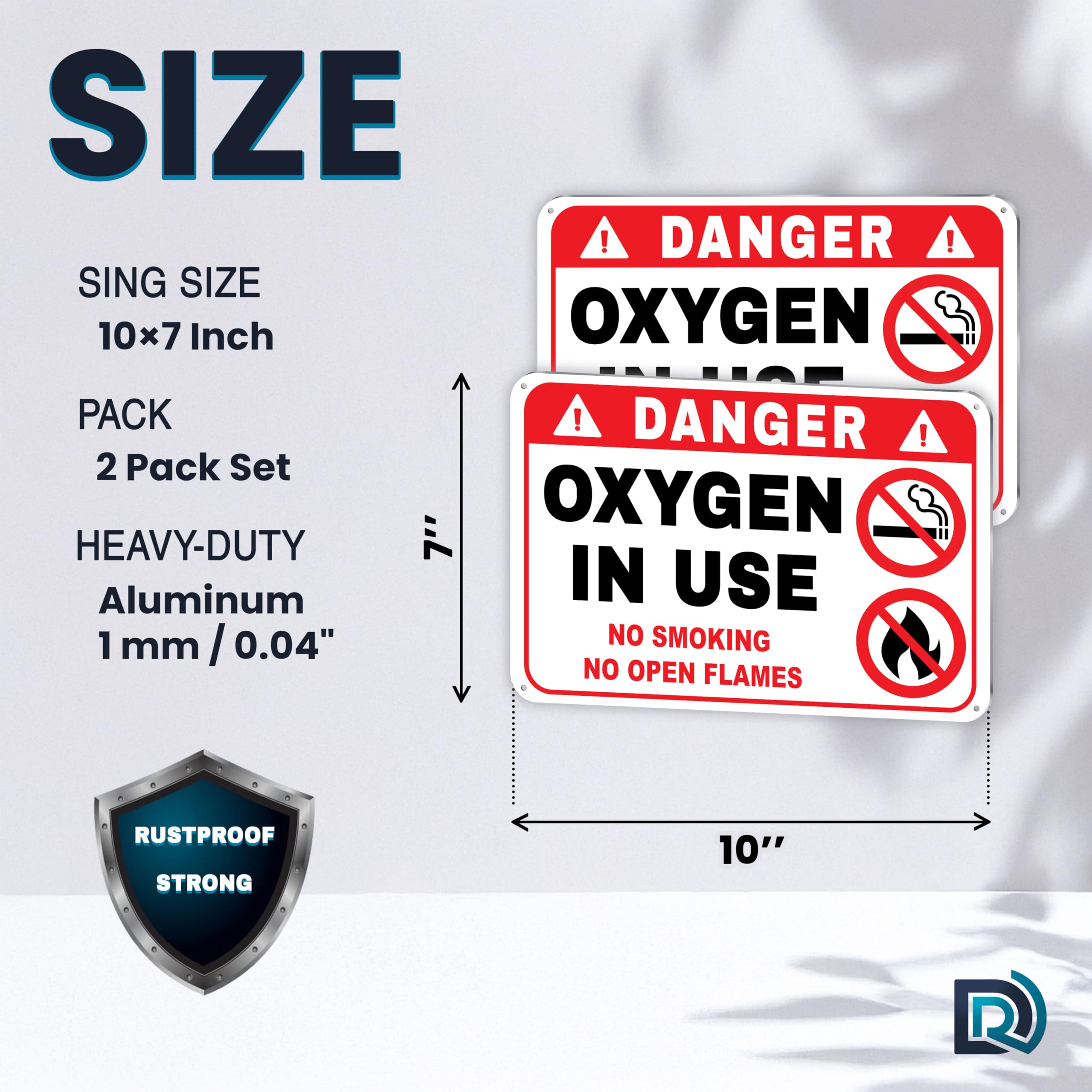 Dimarongton signe oxygene-utilisation installation rapide sur porte ou mur.