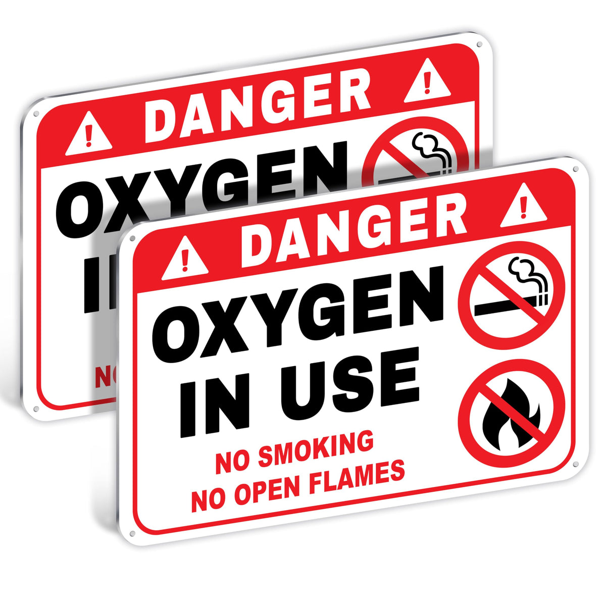 Dimarongton signe oxygene-utilisation 10x7 réflectif pour meilleure visibilité.