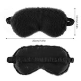 Masque Dimeho en peluche noir: douceur et occultation efficace.