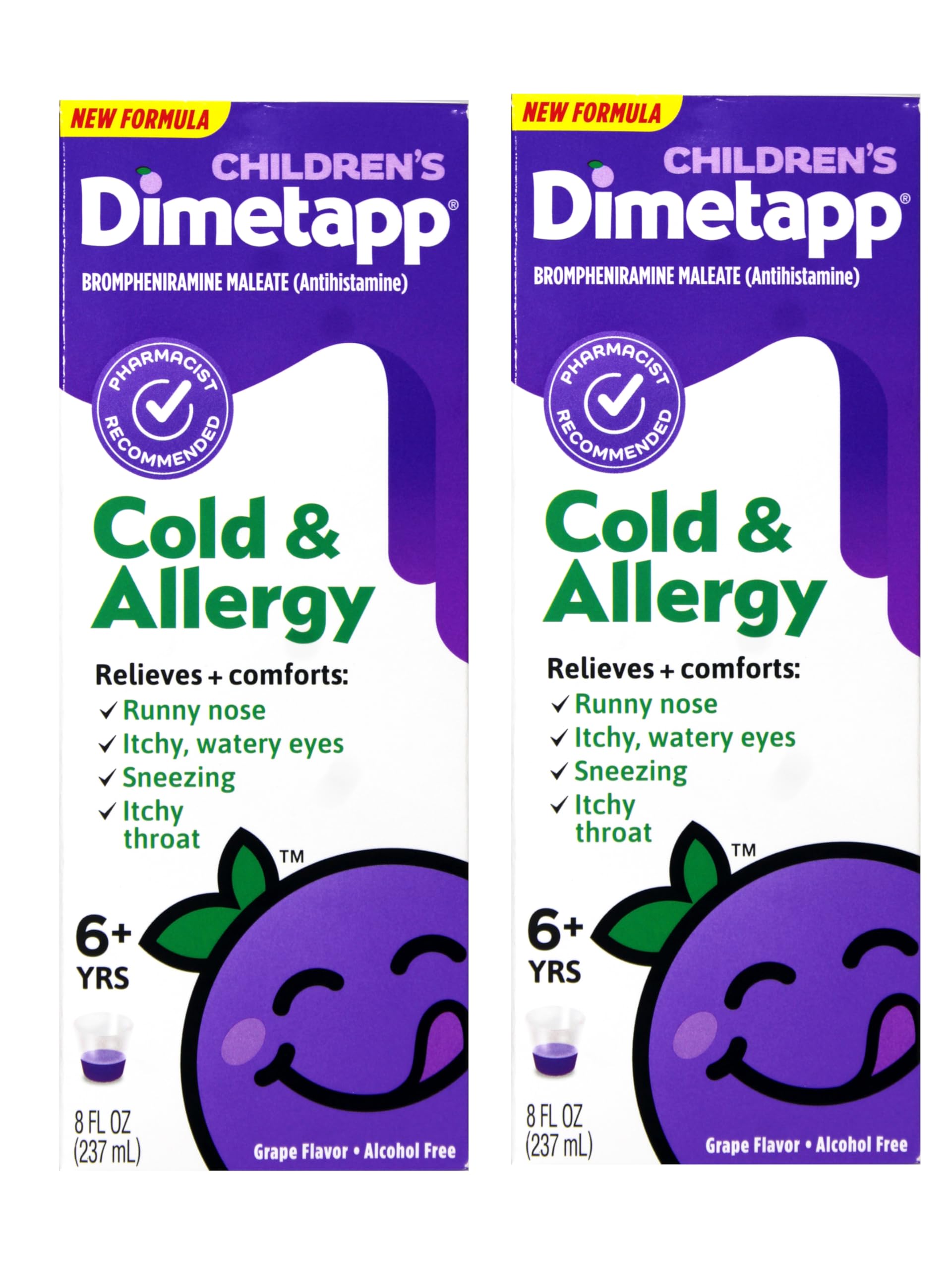 Dimetapp Enfant sirop raisin, bouteille 8 oz, prêt à l'emploi pour le quotidien