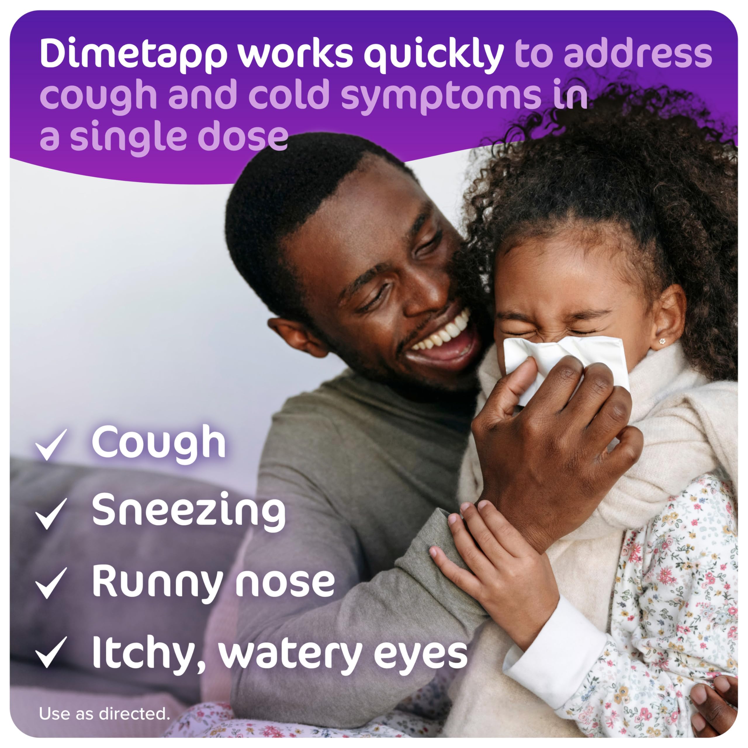 Dimetapp Enfants Bouteille Jour – soulage rapidement éternuements et rhume.
