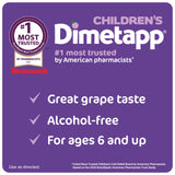 Dimetapp Enfants Gout Raisin – gout apprécié par les enfants.