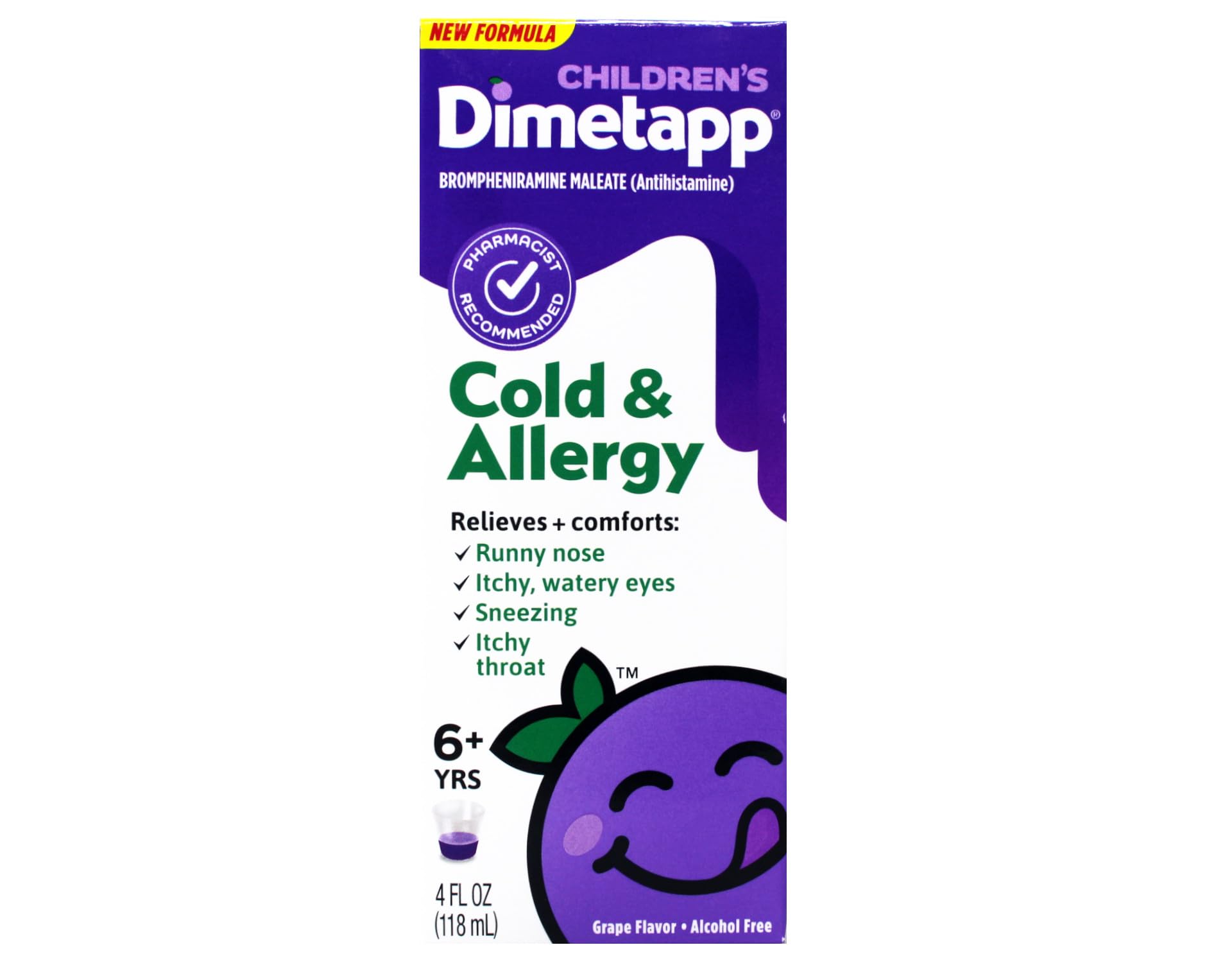 Cuillère doseuse Dimetapp pour mesurer la dose avec précision.