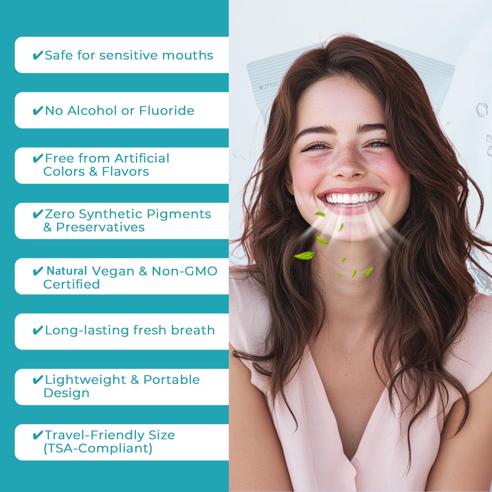 DincherBel fraîcheur menthe naturelle: formule douce pour dents et gencives sensibles.