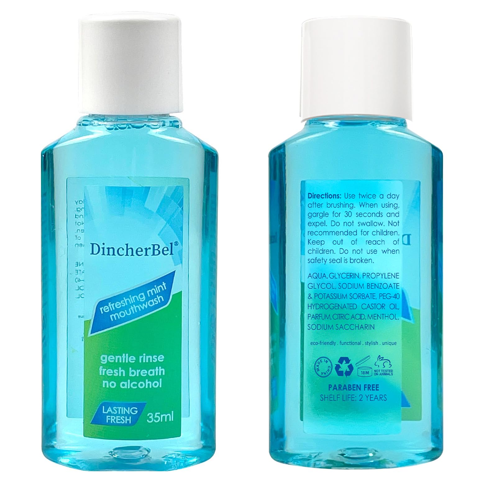 DincherBel lot de 288 bouteilles mini menthe, idéal pour voyage et bureau.