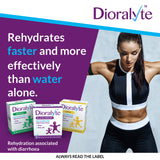 Dioralyte boîte sachets citron : présentation compacte pour la maison et le voyage.