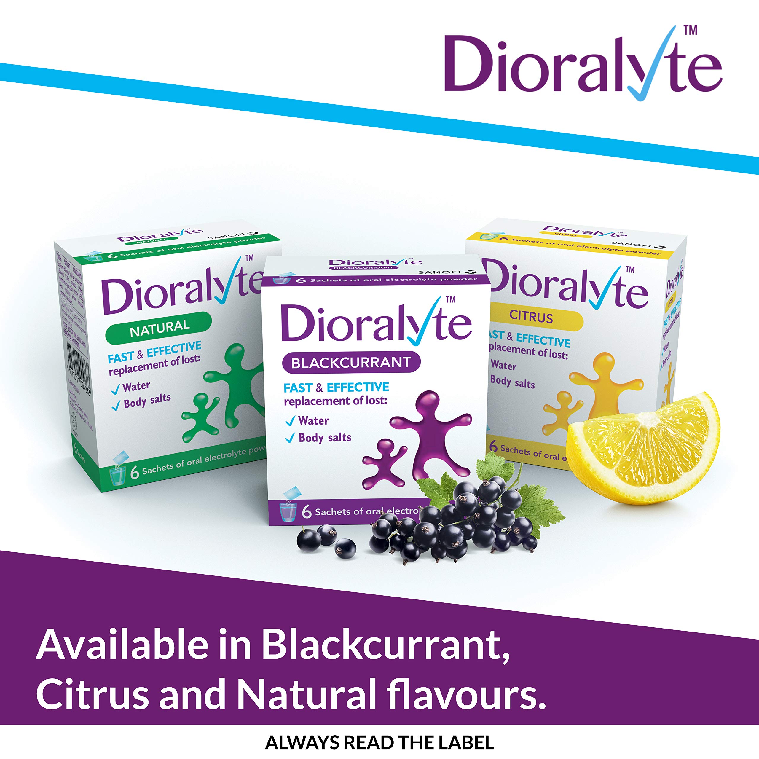 Dioralyte sachets citron mélange verre : dégustez une boisson rafraîchissante après l'effort.