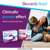 Solution Dioralyte prête à boire après mélange dans l’eau.