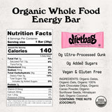 Ingrédients entiers Dirtbag Bar: dattes, avoine, noix et graines pour énergie naturelle.