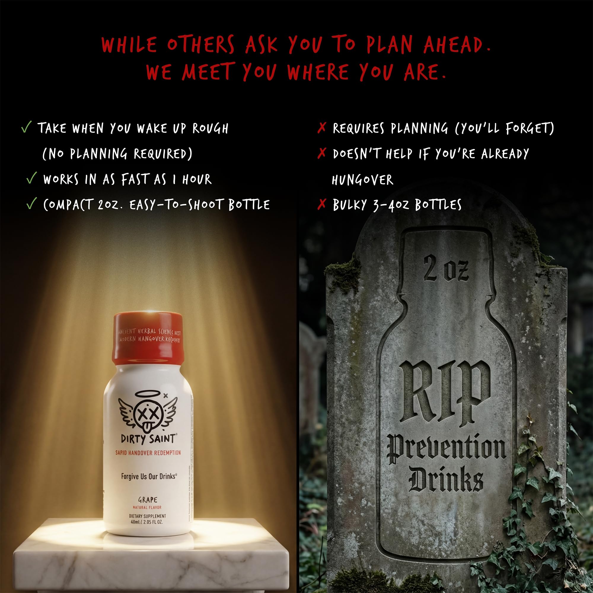 DIRTY SAINT format portable 2oz – pratique en déplacement.